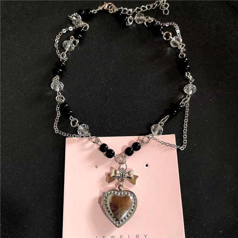 Goth Y2K Heart Locket Pendant  - đánh giá và giá Heart Locket Necklace Photo