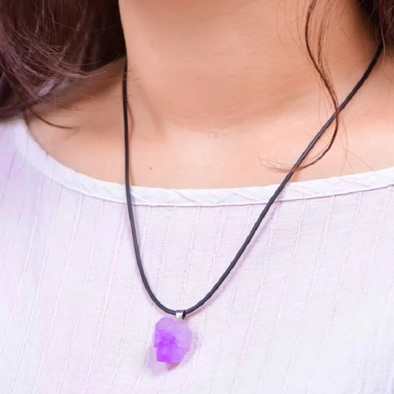 Tự Nhiên Amethysts Vòng Cổ Hoa - đánh giá và giá Crystal Pendant Necklace Natural Stone