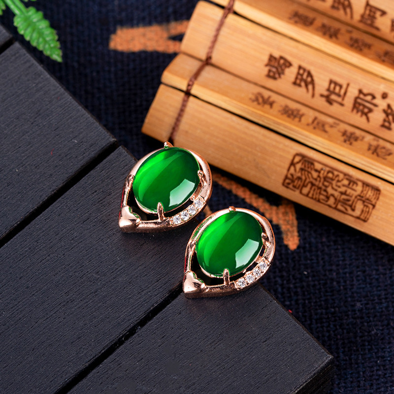 Natural Jade Flower Earrings S - đánh giá và giá Earrings