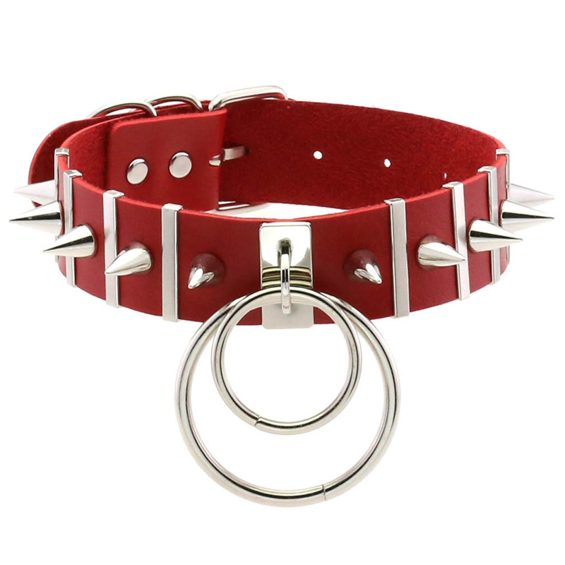 Hồng Mối Ràng Buộc Mũi Nhọn Vò - đánh giá và giá Goth Punk Spike Choker